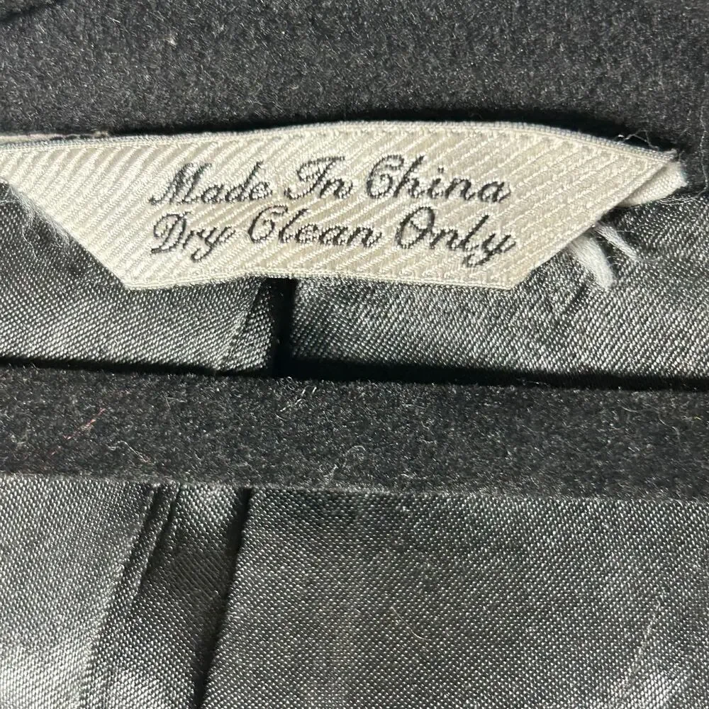 W.H.‎ Belk Blazer Mens 46 Black 100% Cashmere Single Breasted Notch Lapel Blazer
